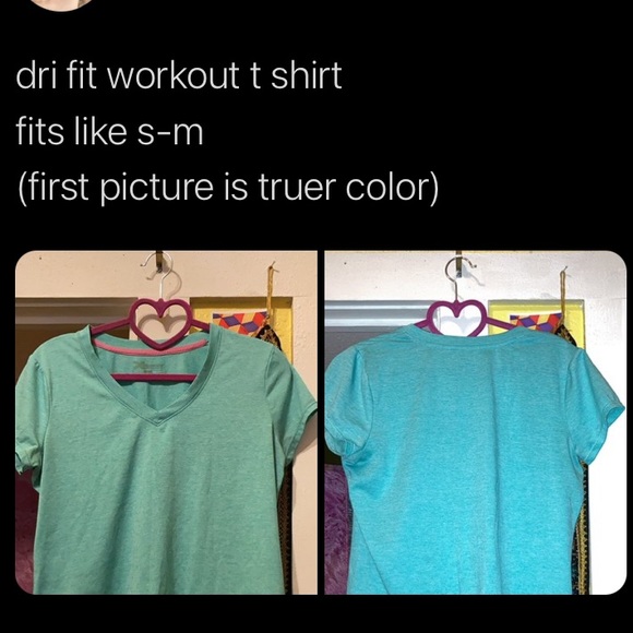 dri fit workout v neck t shirt - Picture 3 of 3